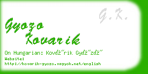 gyozo kovarik business card